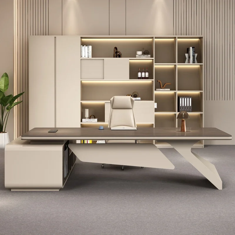 Home Office Work Table - طاولة مكتب تنفيذية للألعاب مع أدراج
