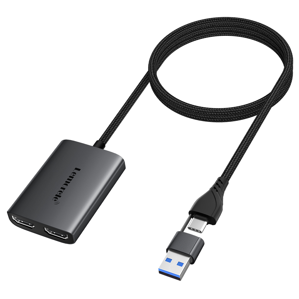 Home Office For Mac - Lemorele المزدوج HDMI محول 4K نوع