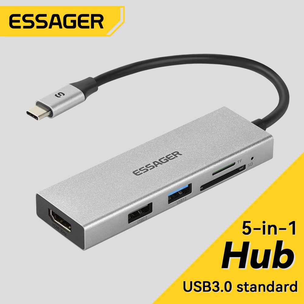 Home Office For Mac - Essager 5 في 1 USB C