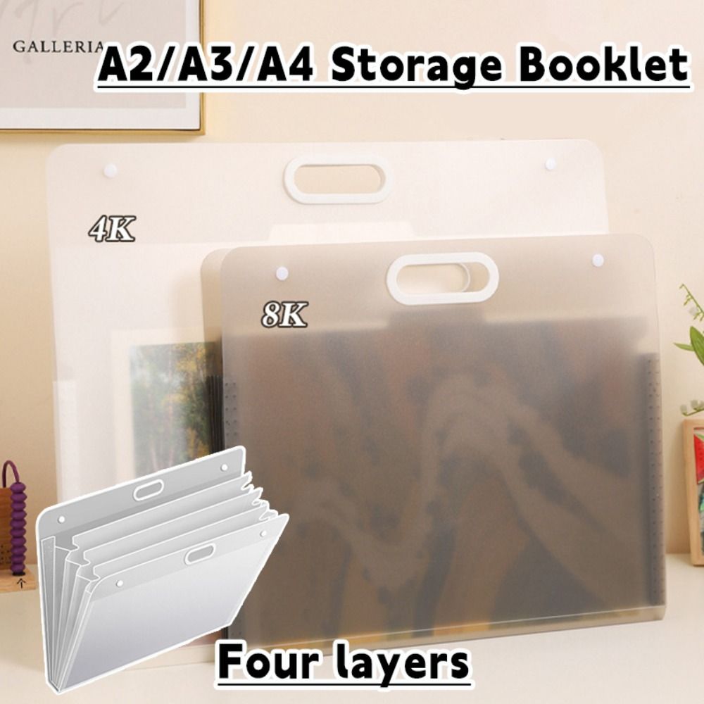 Document Scanner Portable - حافظة ملفات بسيطة A2/A3/A4 بأربع طبقات