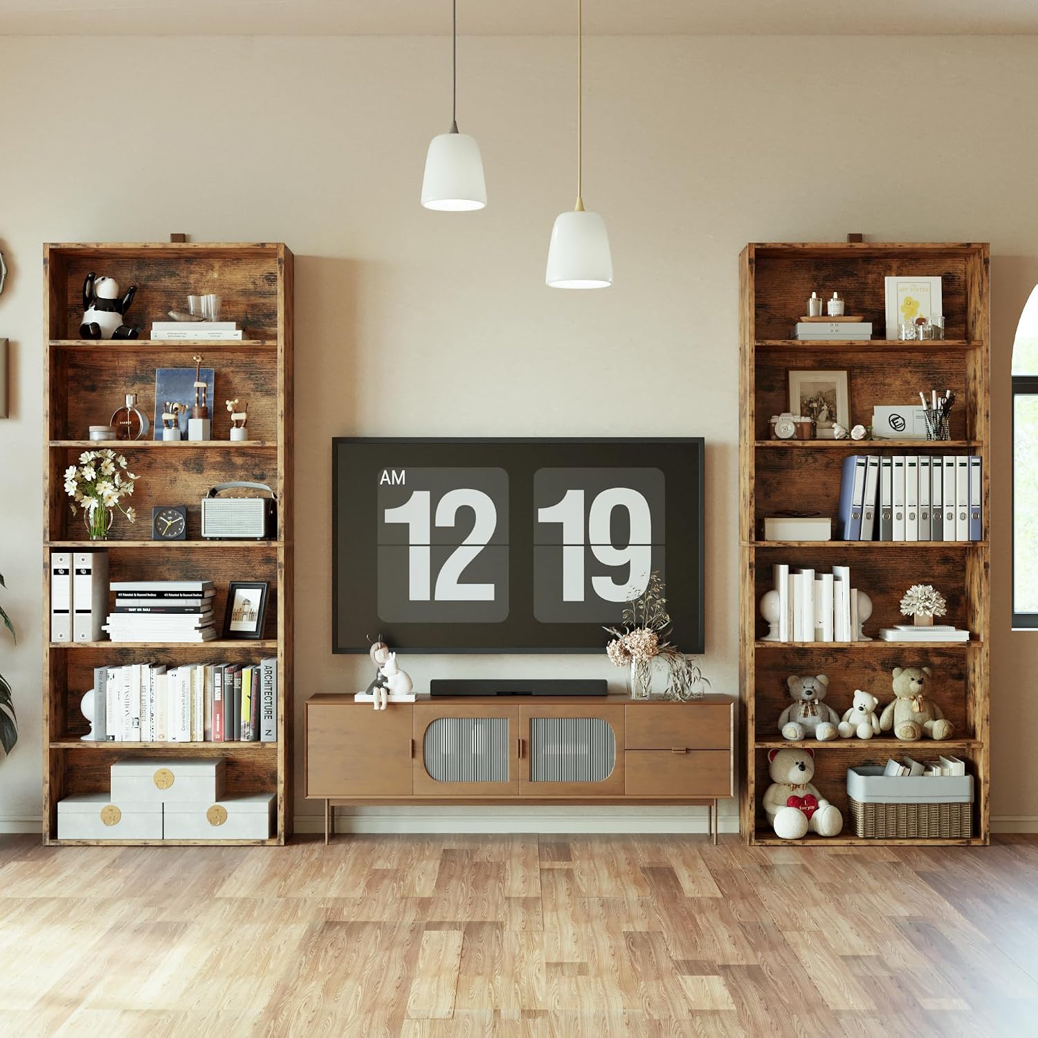 رفوف كتب طويلة، مجموعة من قطعت - مراجعة Home Office Industrial Style وسعره