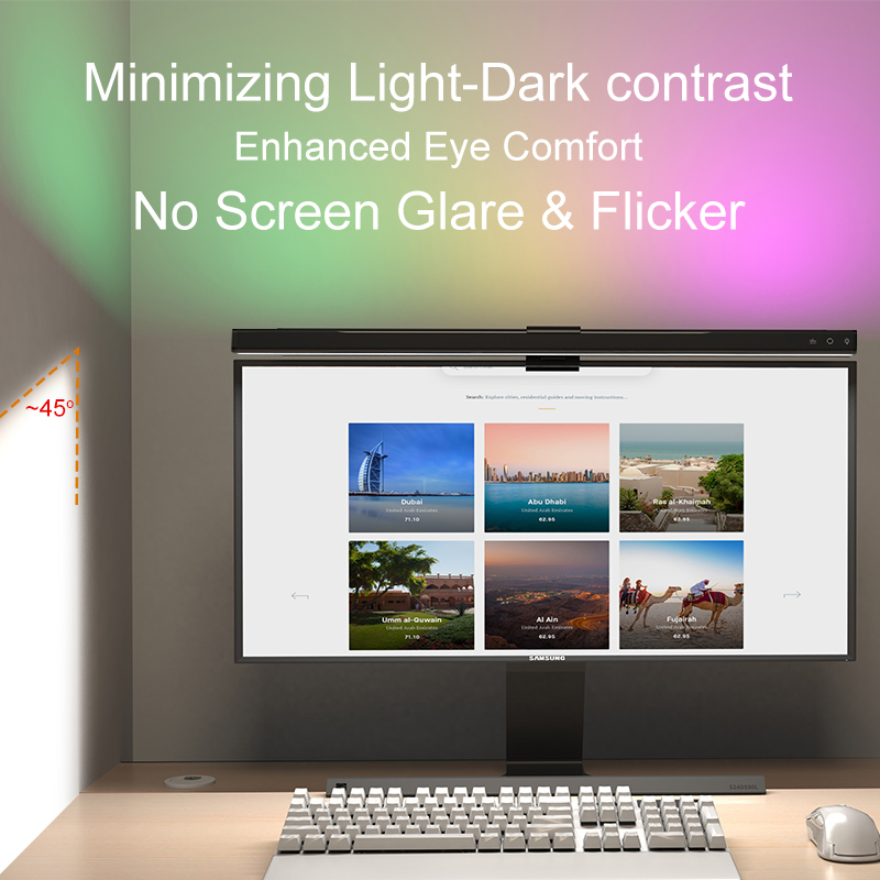 شريط إضاءة LED RGB بطول 60/80  - مراجعة Home Office Work Table وسعره