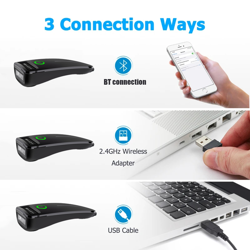 2D ماسح الباركود W7 بلوتوث لاس - مراجعة Document Scanner Portable وسعره