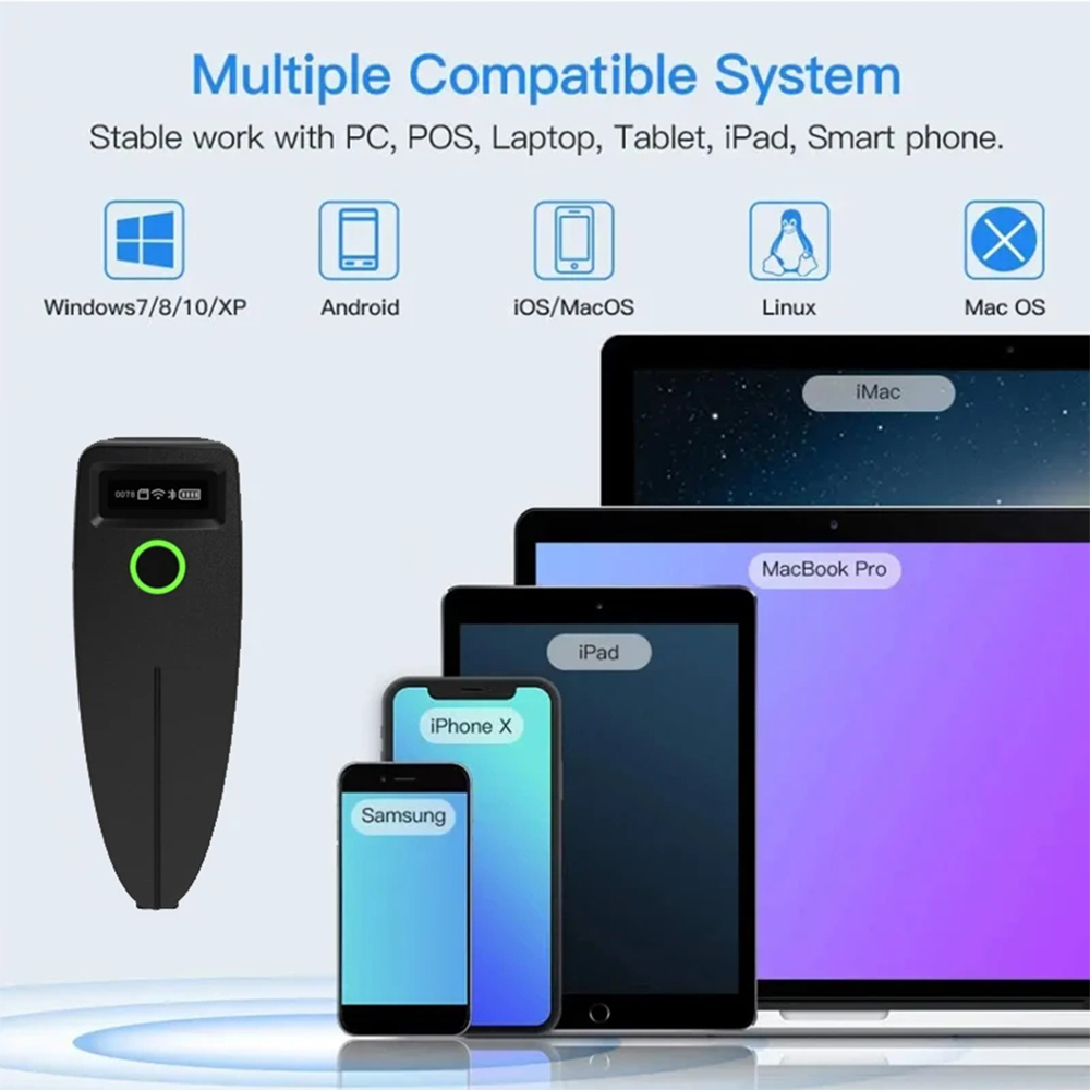 2D ماسح الباركود W7 بلوتوث لاس - مراجعة Document Scanner Portable وسعره