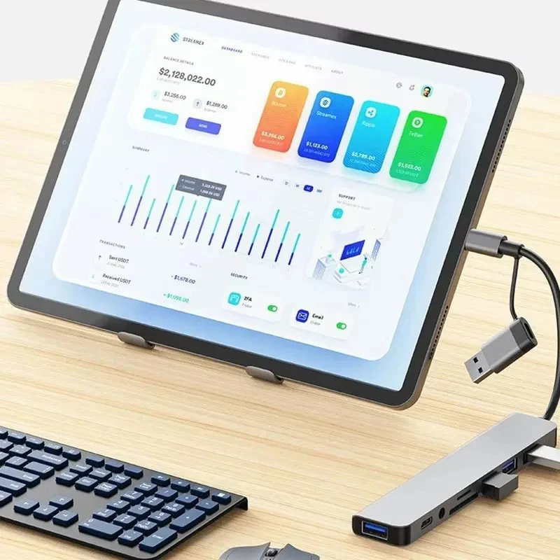 8 في 1 USB C Hub USB Splitter  - مراجعة Home Office For Mac وسعره