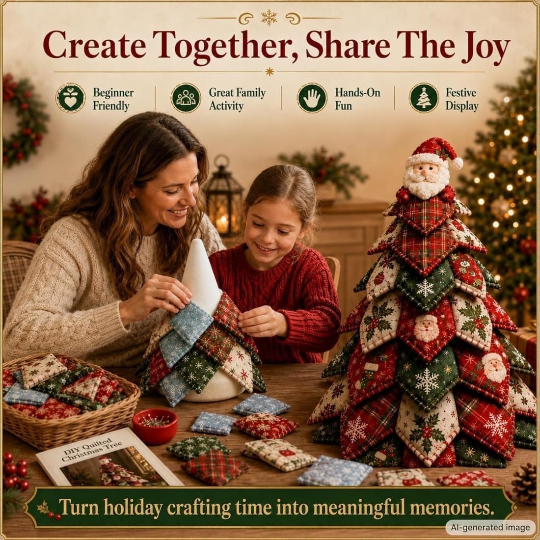 طقم شجرة قماشية مبطنة يدوية ال - مراجعة Home Office Holidays 2026 وسعره