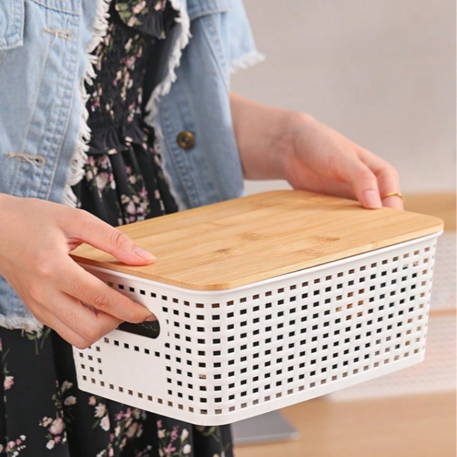 6 صناديق تخزين قابلة للتكديس م - مراجعة Desktop Organizer Bamboo وسعره
