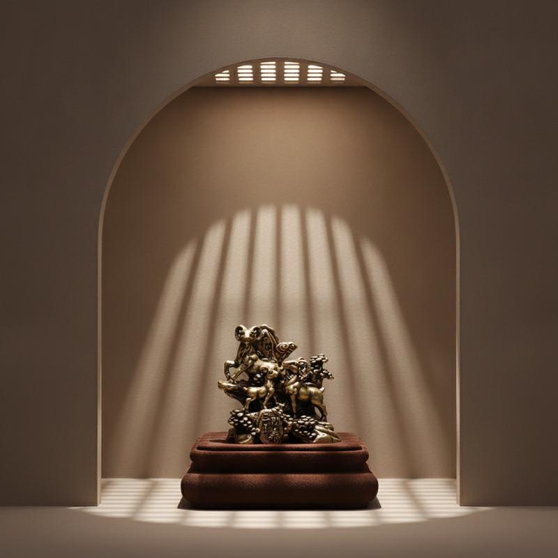 تمثال ثلاثي للماعز من النحاس ا - مراجعة Home Office Feng Shui وسعره