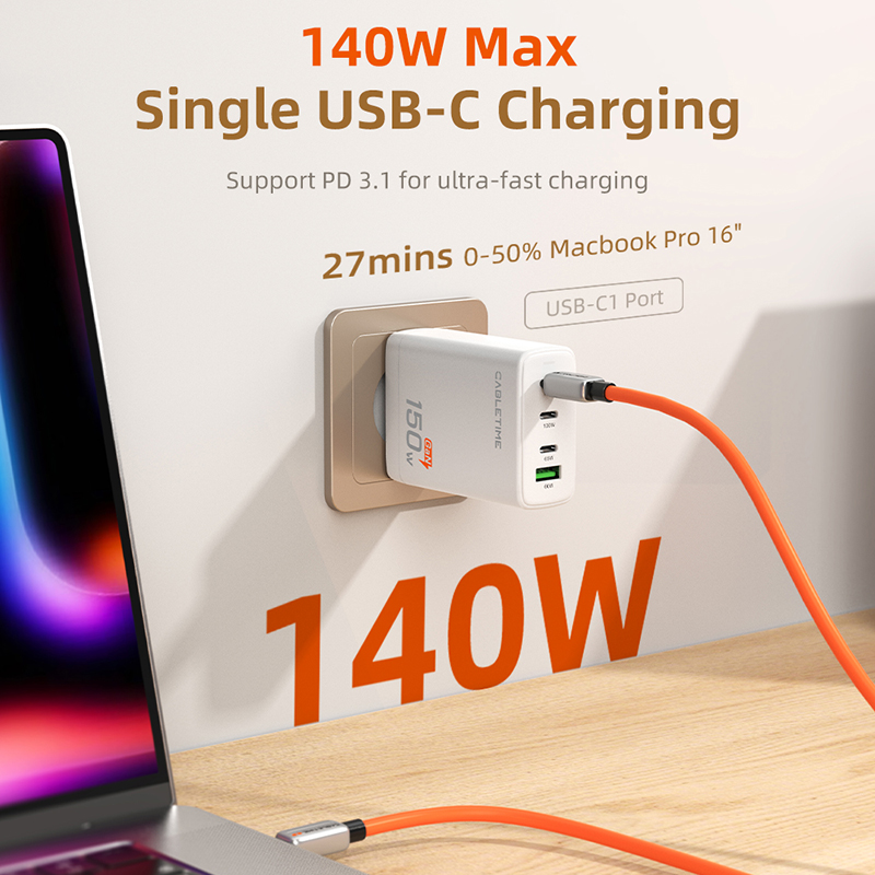 شاحن CABLETIME USB C بقدرة 150 - مراجعة Home Office For Mac وسعره