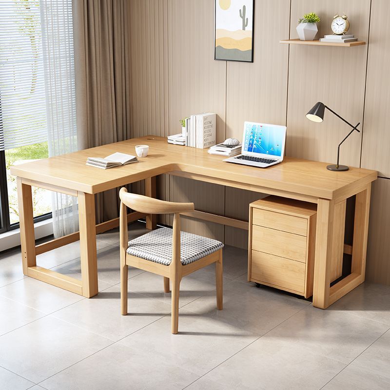 مكتب زاوية من الخشب الصلب على  - مراجعة Home Office Work Table وسعره