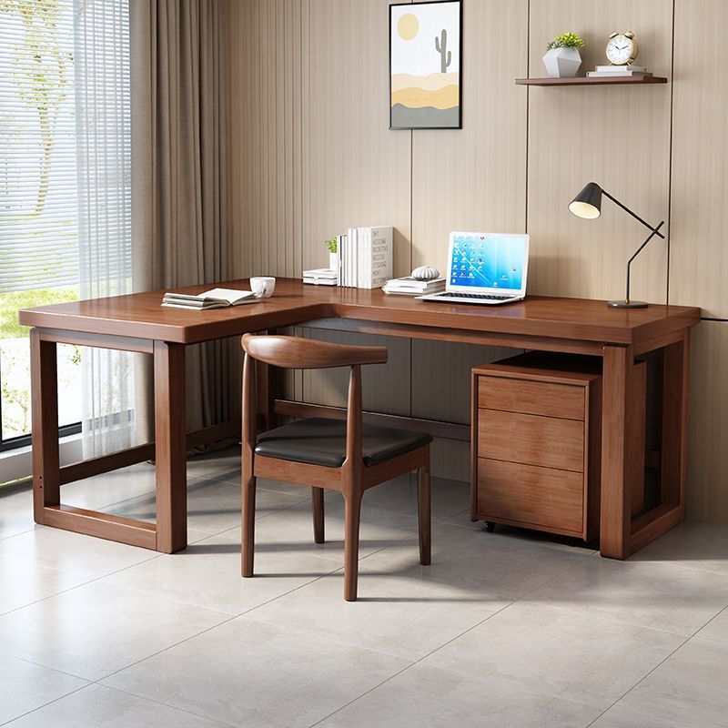 مكتب زاوية من الخشب الصلب على  - مراجعة Home Office Work Table وسعره