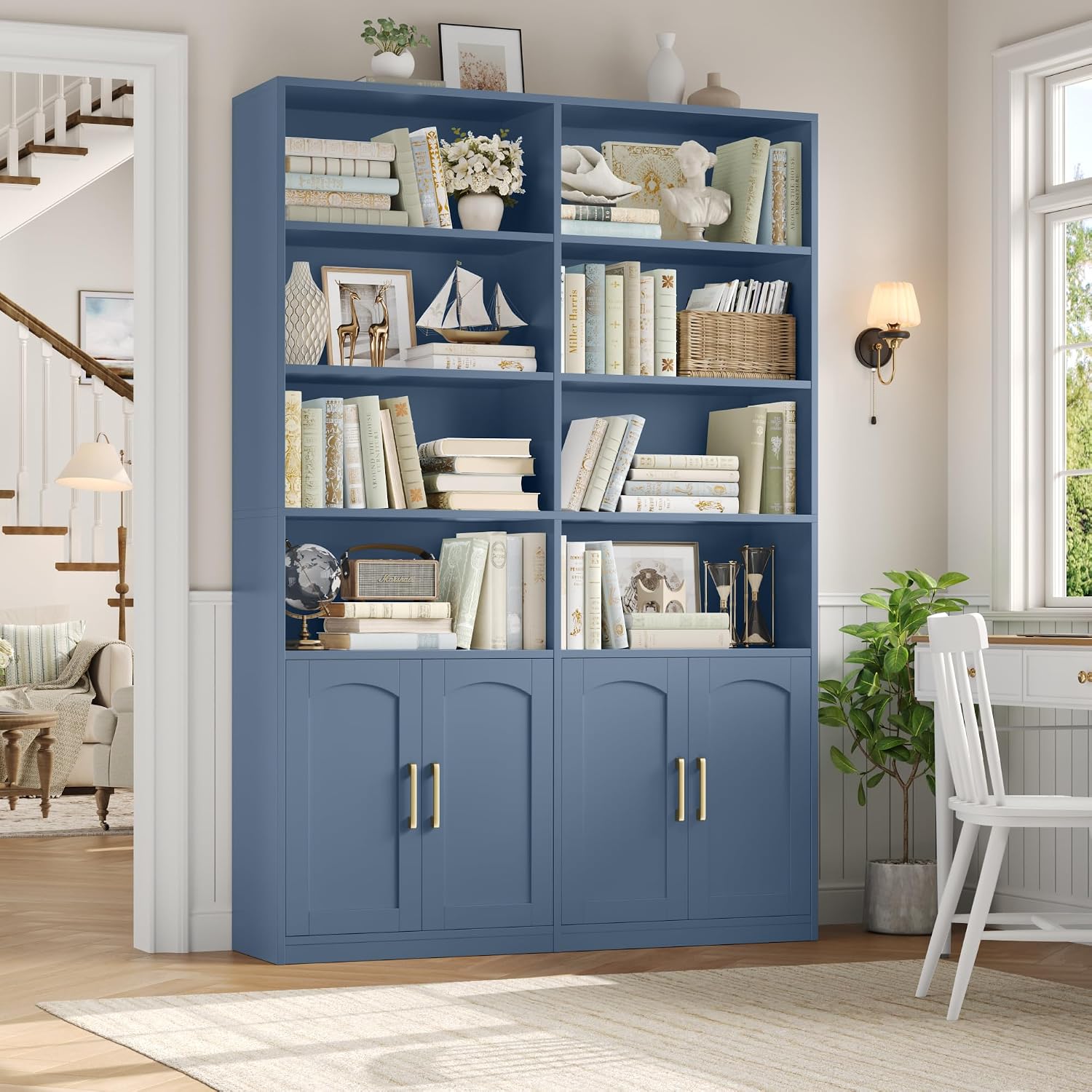 رف كتب مزدوج العرض مع أبواب، خ - مراجعة Home Office Industrial Style وسعره