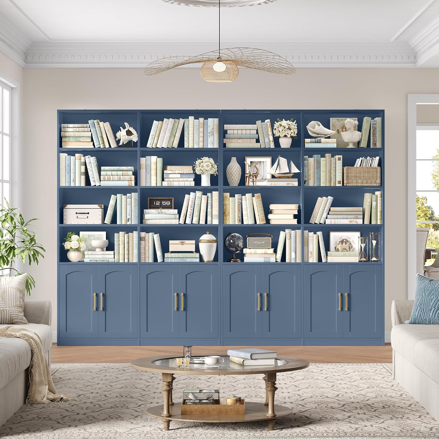 رف كتب مزدوج العرض مع أبواب، خ - مراجعة Home Office Industrial Style وسعره