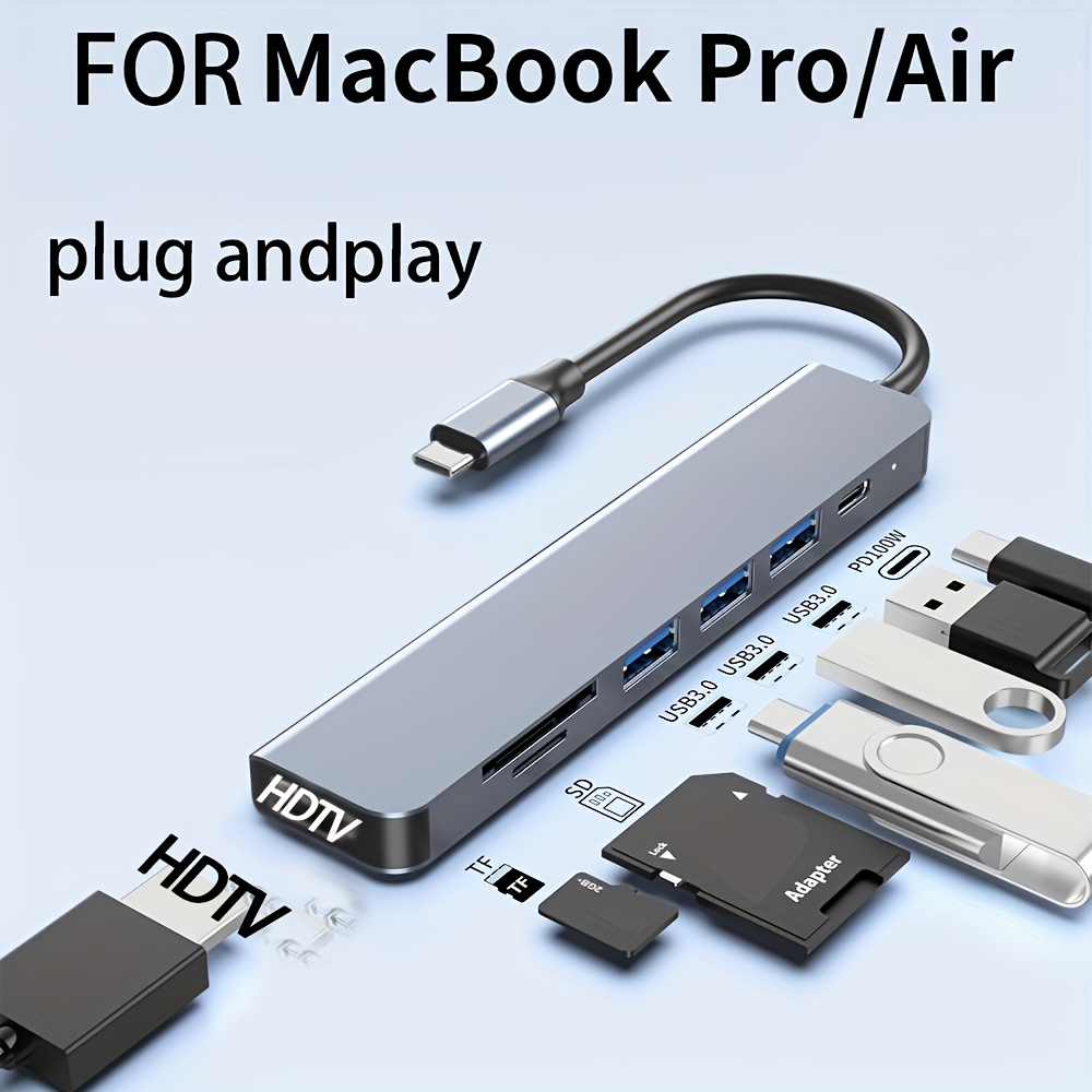 محول USB C متعدد الوظائف 7 في  - مراجعة Home Office For Mac وسعره