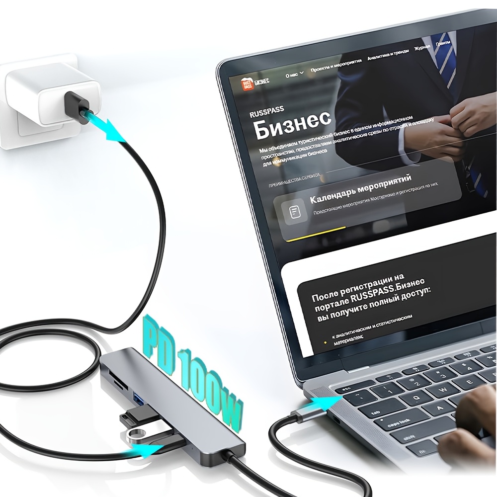 محول USB C متعدد الوظائف 7 في  - مراجعة Home Office For Mac وسعره