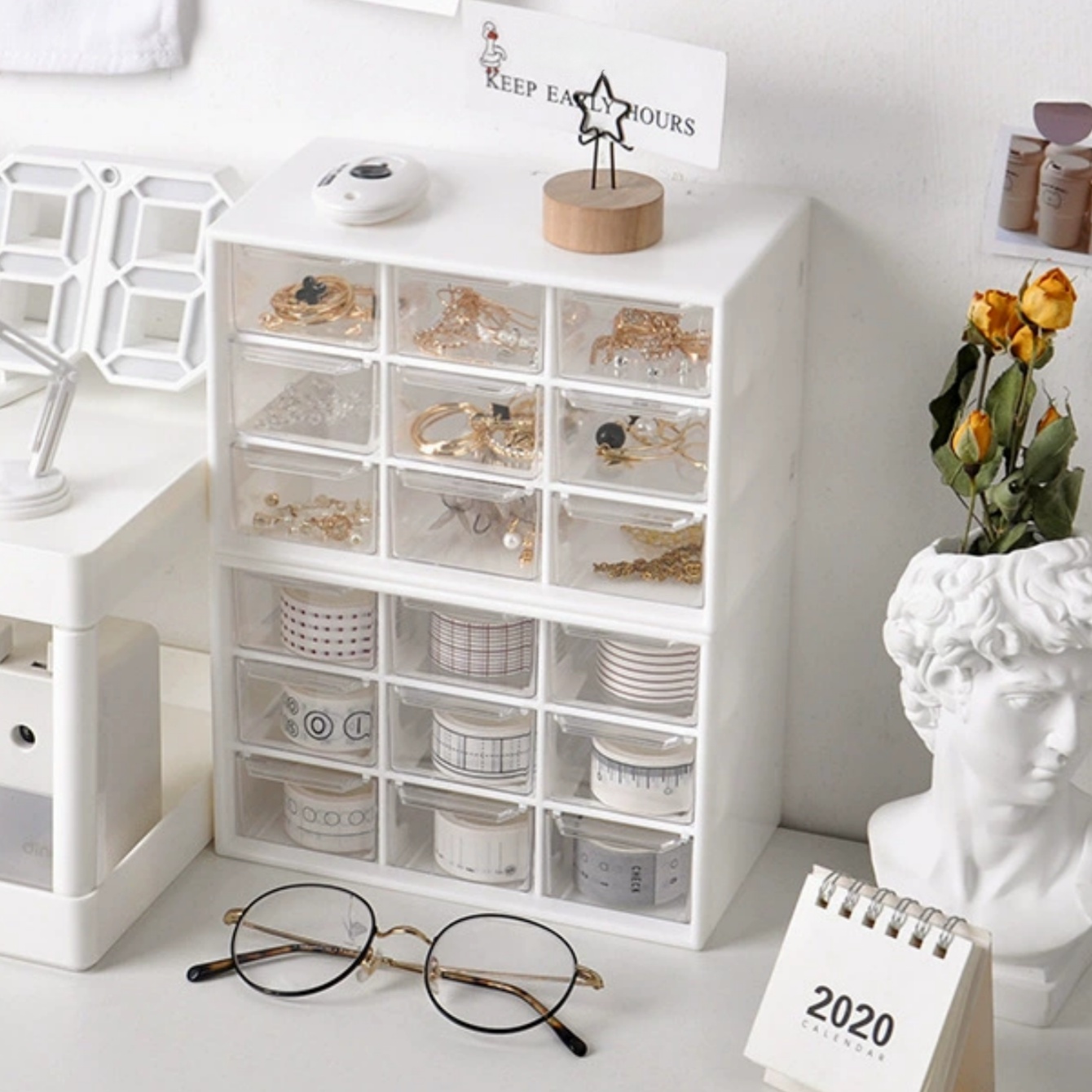 صندوق تخزين مواد الخرزة. صندوق - مراجعة Home Office Work Table وسعره