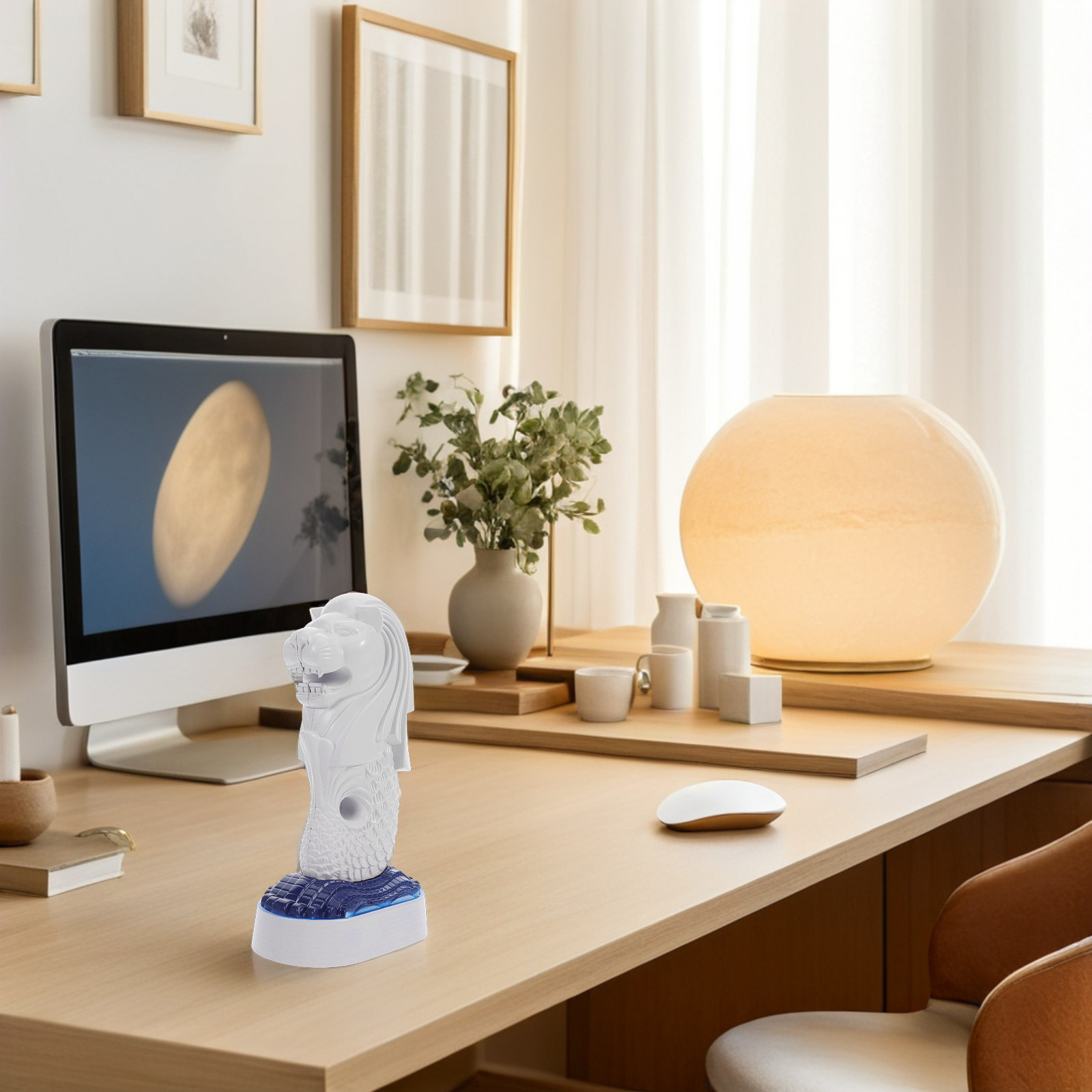 تمثال ميرليون سنغافوري للزينة  - مراجعة Home Office Singapore وسعره