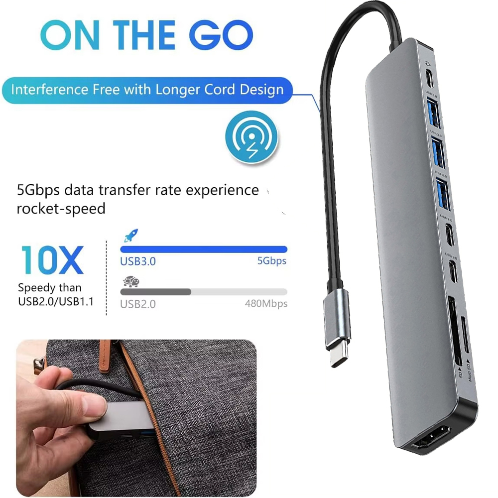 محول KEBIDUMEI USB 9 في 1 من ا - مراجعة Home Office For Mac وسعره