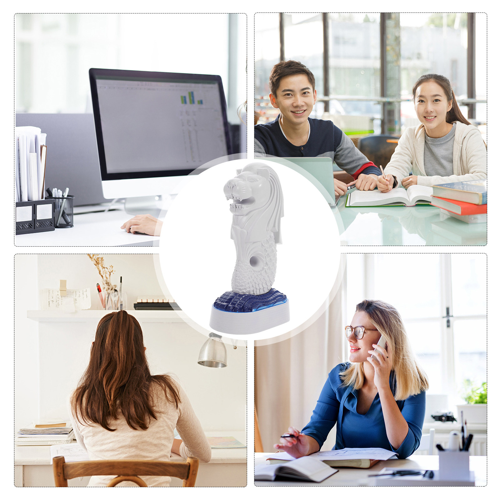 تمثال ميرليون سنغافوري للطاولة - مراجعة Home Office Singapore وسعره