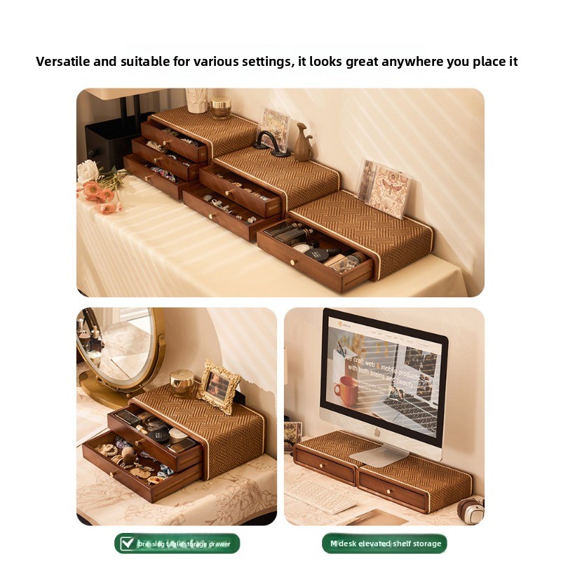 منظم أدراج مكتبي بتصميم عتيق،  - مراجعة Desktop Organizer Bamboo وسعره