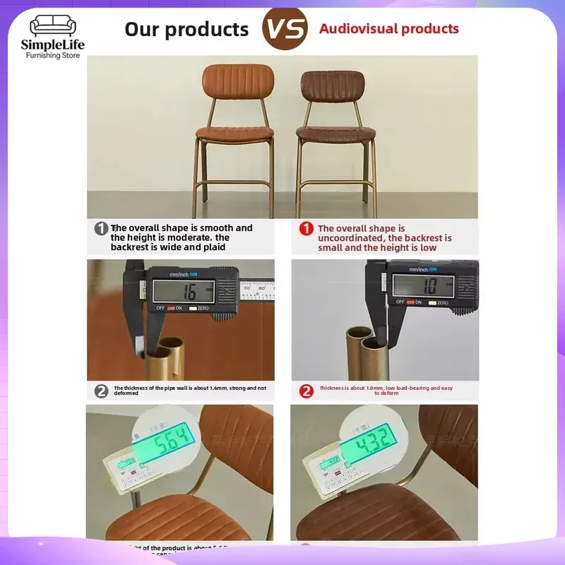 كرسي طعام حديدي بتصميم صناعي ع - مراجعة Home Office Industrial Style وسعره