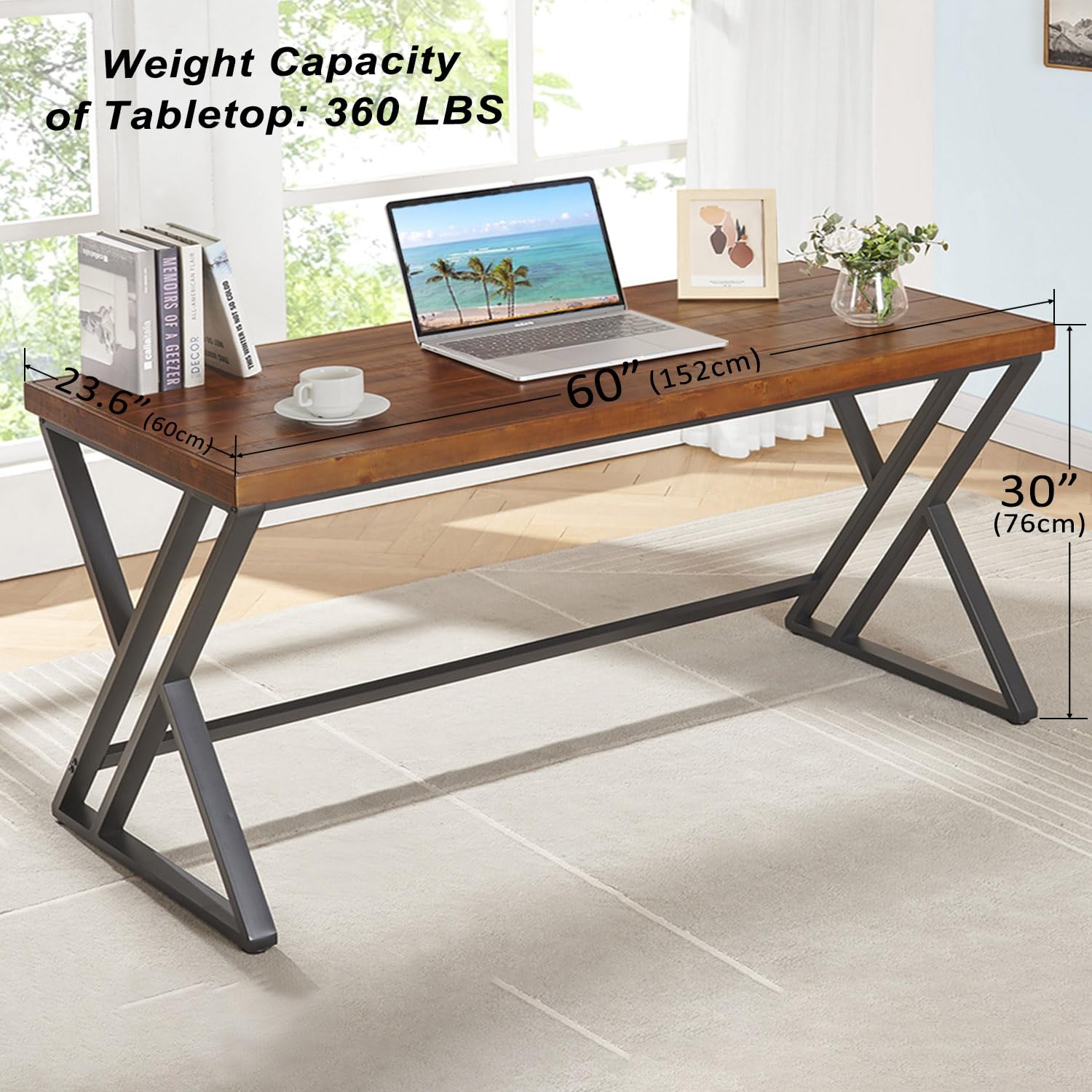 مكتب كمبيوتر من الخشب الصلب بط - مراجعة Home Office Work Table وسعره