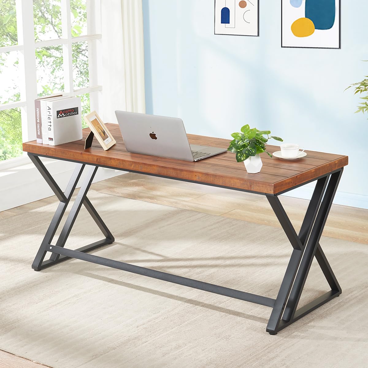 مكتب كمبيوتر من الخشب الصلب بط - مراجعة Home Office Work Table وسعره